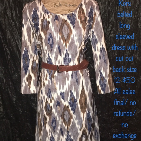 NWOT Belted Michael Kors dress size 12 - Picture 3 of 4